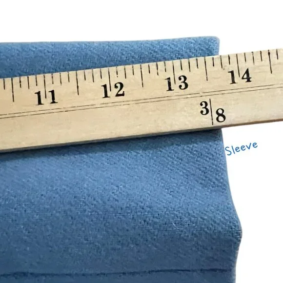 60s Mode Kiddie Coats Light Blue Wool Double-Breasted Coat & Beret Union Made